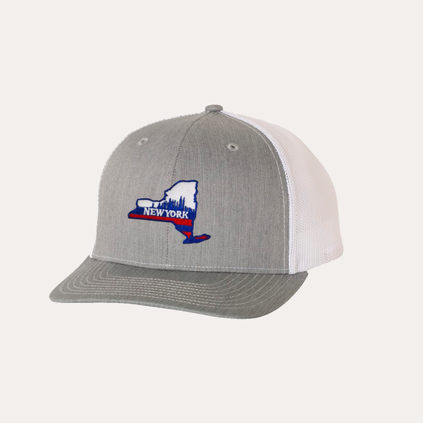 The Fan Series / New York / Heather Grey - White / Curved Bill
