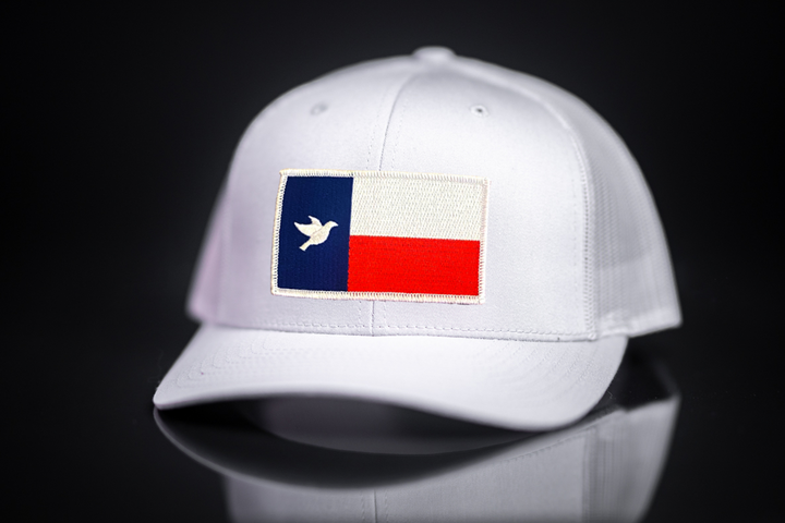 Brock Cunningham / Dove Texas Flag Rectangle / Curved Bill Mesh Snapback / 140