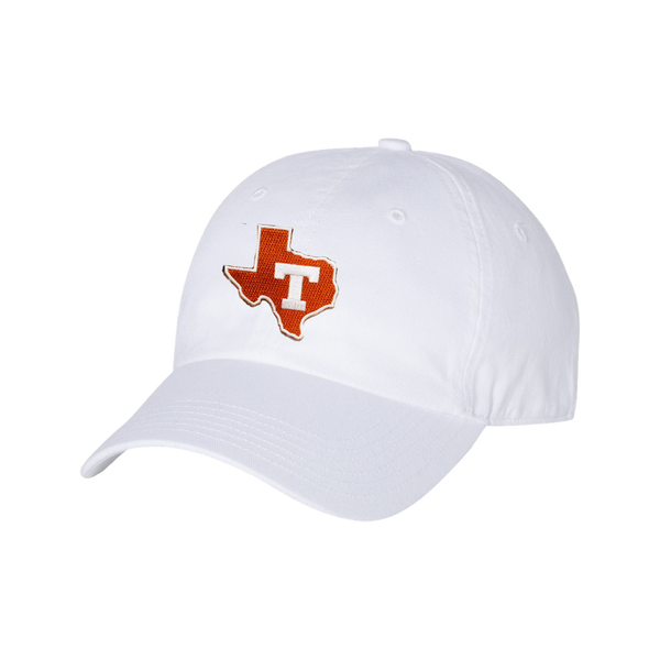 Texas Longhorns / State Block T / White / Dad Hat - 084