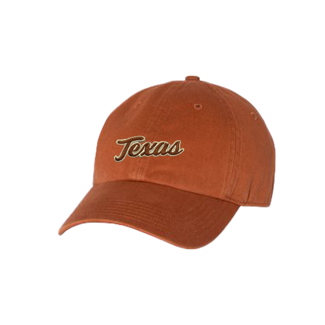 Texas Longhorns / Texas Script Retro / Dad Hat - 021 - CT