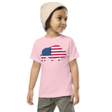 Last Stand / Bison American Flag / Toddler Short Sleeve Tee / MM