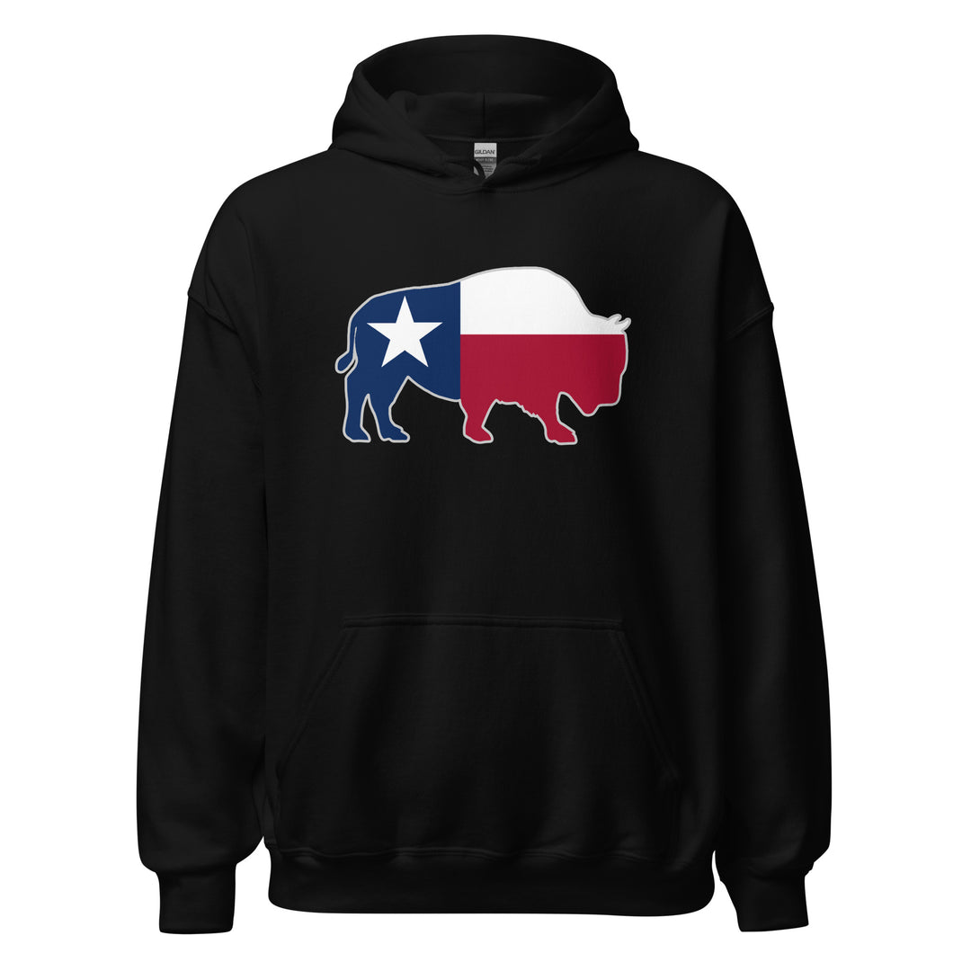 Last Stand / Bison Texas Flag / Unisex Hoodie / MM