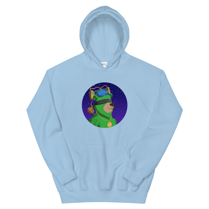 Mercury Mambo / Green Baller Bear Night Sky #2724 / Unisex Hoodie