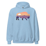 Last Stand / Bison Mountain Sunset / Unisex Hoodie . MM