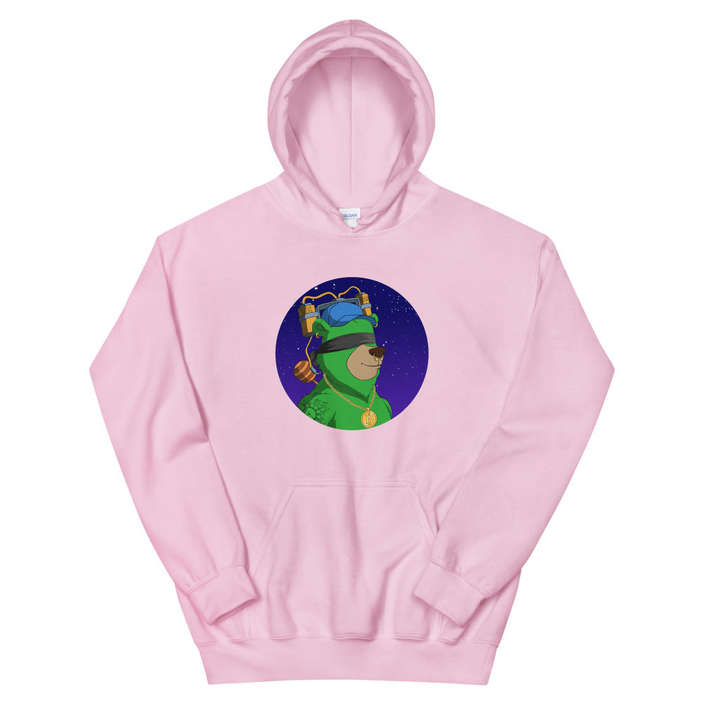 Mercury Mambo / Green Baller Bear Night Sky #2724 / Unisex Hoodie