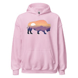 Last Stand / Bison Mountain Sunset / Unisex Hoodie . MM