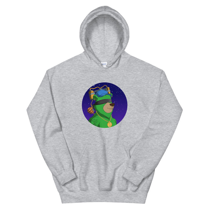 Mercury Mambo / Green Baller Bear Night Sky #2724 / Unisex Hoodie