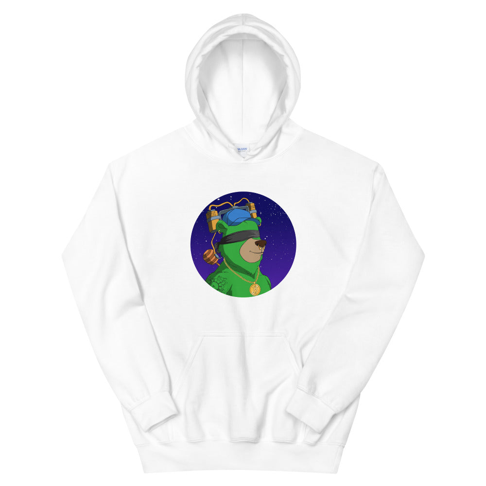 Mercury Mambo / Green Baller Bear Night Sky #2724 / Unisex Hoodie