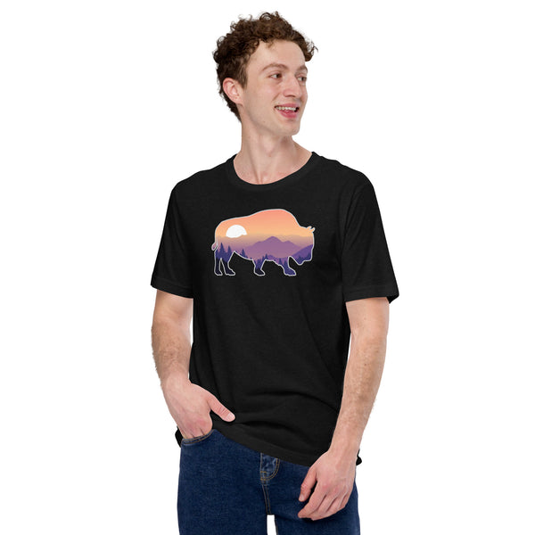 Last Stand / Bison Mountain Sunset / Unisex t-shirt / MM