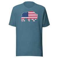 Last Stand / Bison American Flag / Unisex t-shirt / MM