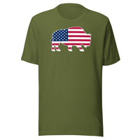Last Stand / Bison American Flag / Unisex t-shirt / MM