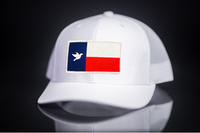 Brock Cunningham / Dove Texas Flag Rectangle / Curved Bill Mesh Snapback / 140