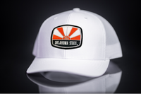 Oklahoma State / Oklahoma State Sunrise Square Patch / Curved Bill Mesh Snapback / 134 / OKSTATE003
