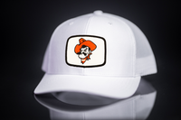 Oklahoma State / Pistol Pete Face Square / Curved Bill Mesh Snapback / 135 / OKSTATE005
