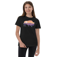 Last Stand / Bison Mountain Sunset / Youth jersey t-shirt / MM
