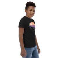Last Stand / Bison Mountain Sunset / Youth jersey t-shirt / MM