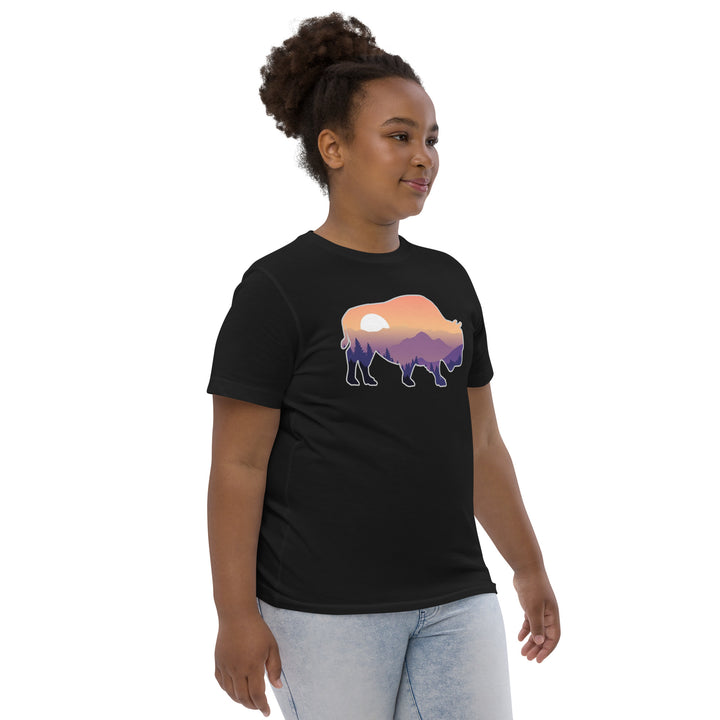 Last Stand / Bison Mountain Sunset / Youth jersey t-shirt / MM