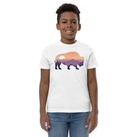 Last Stand / Bison Mountain Sunset / Youth jersey t-shirt / MM