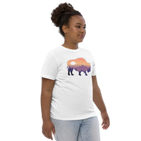 Last Stand / Bison Mountain Sunset / Youth jersey t-shirt / MM